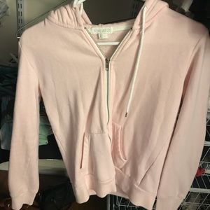 baby pink zip up